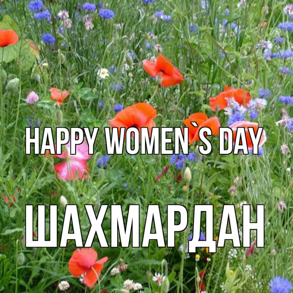 Greetings card с именем, ШАХМАРДАН happy women`s day международный женский день 4 Greetings with text for free download 